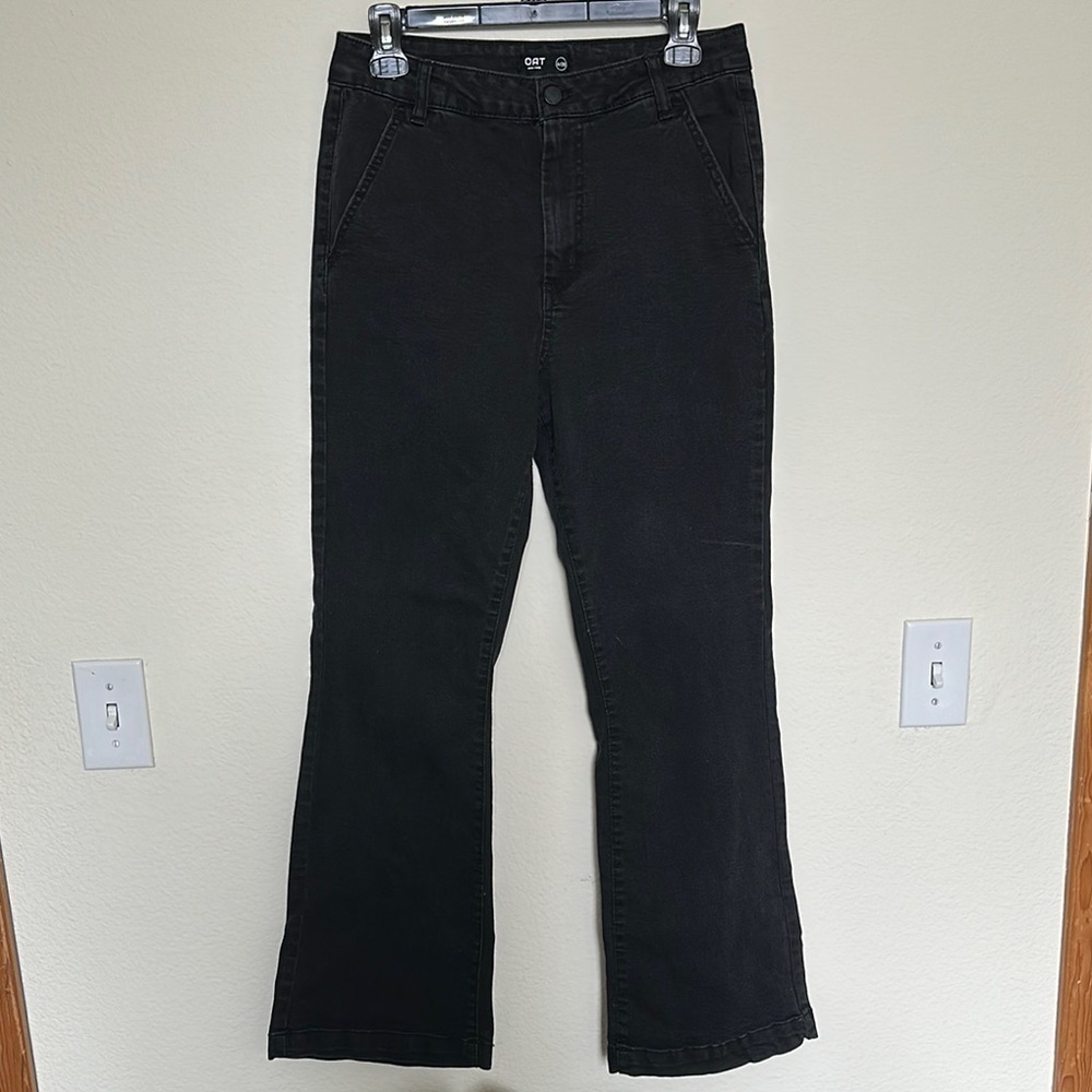 Oat New York Women's Black Wash Flare Jeans